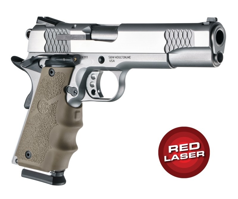 OverMolded Laser Enhanced Grip 5mW Red Laser Sight - 1911 Government ...