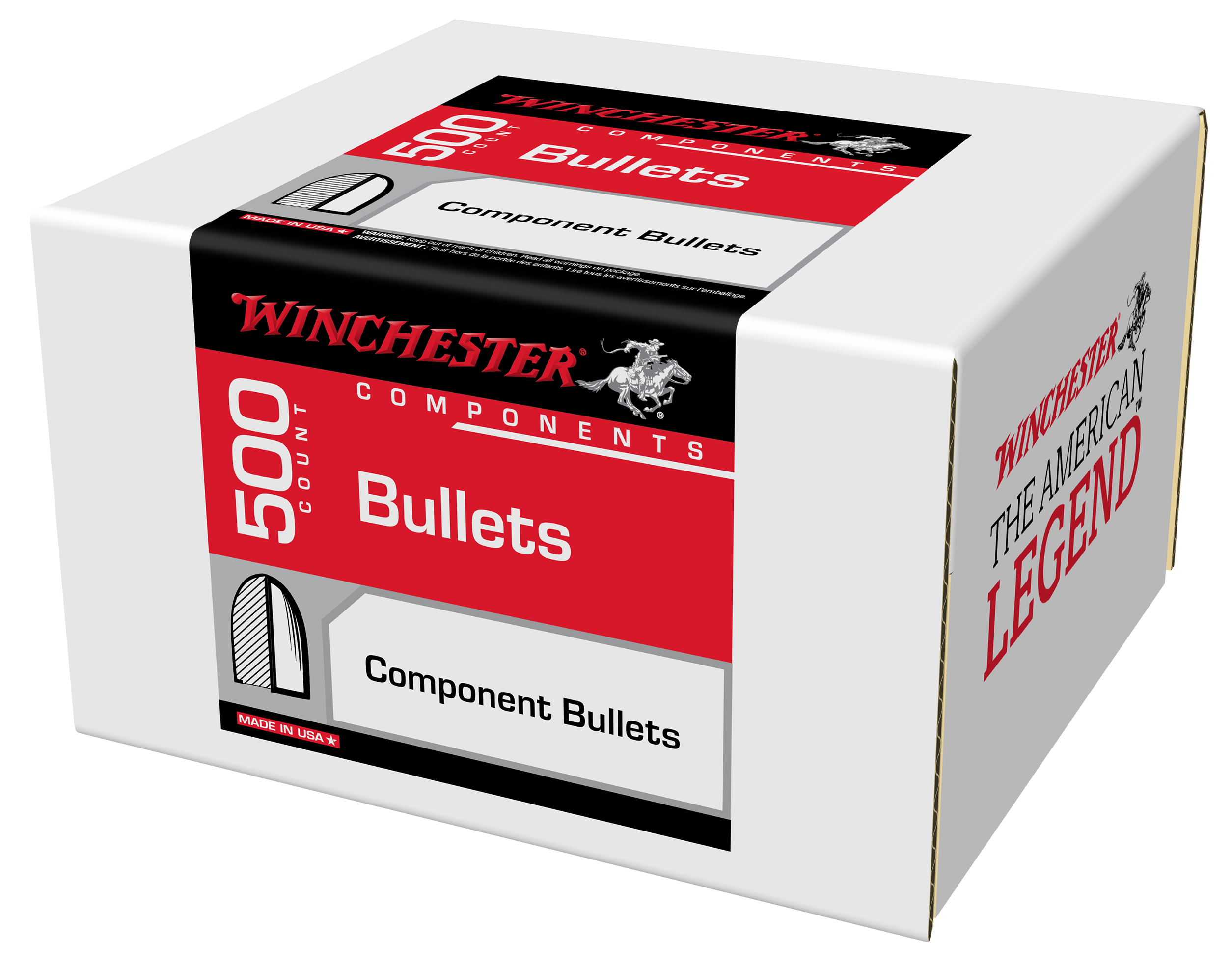 Centerfire Handgun Full Metal Jacket 124 gr 9mm Reloading Bullets - 500 Round Box
