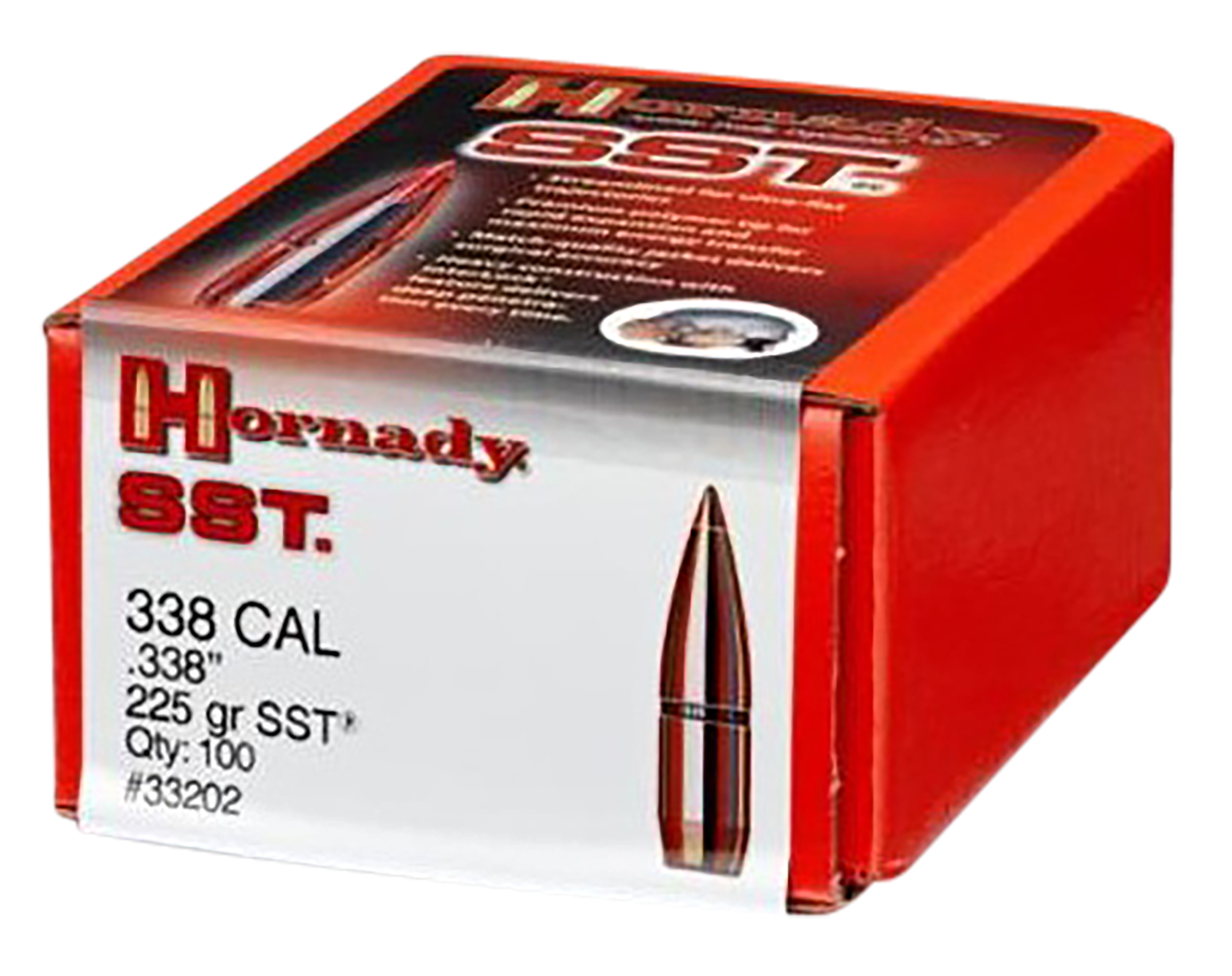 SST 225 gr 338 Caliber Reloading Bullets - 100 Round Box