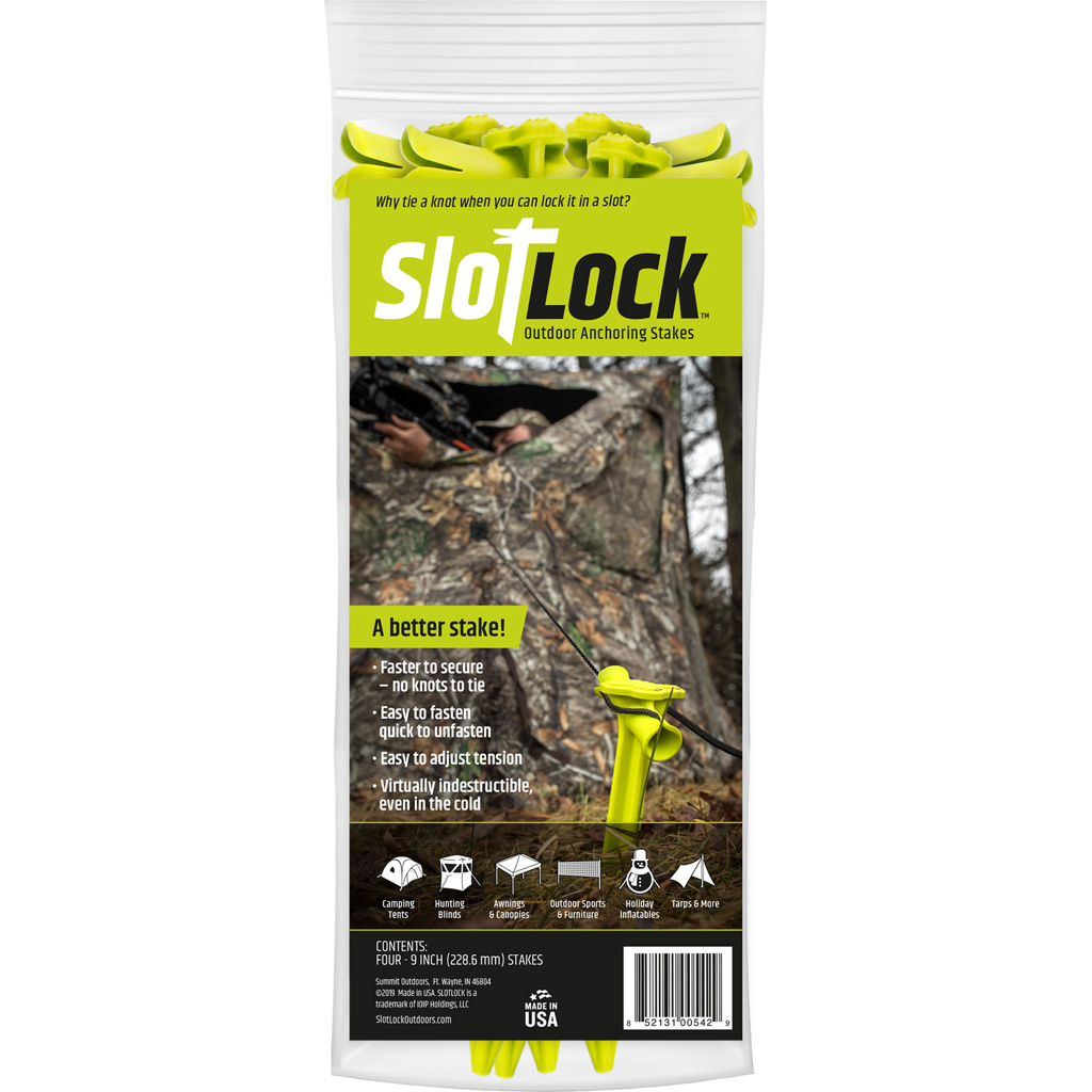 SlotLock 9 Inch Blind Tent Stakes 4 Pack | The Real Grit