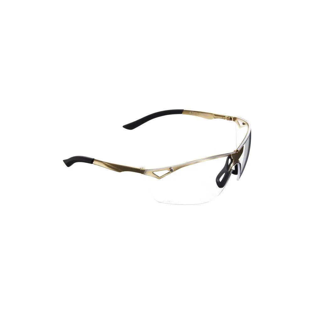 Girls With Guns Afire Protective Shooting Safety Glasses - Gold /Clear lens