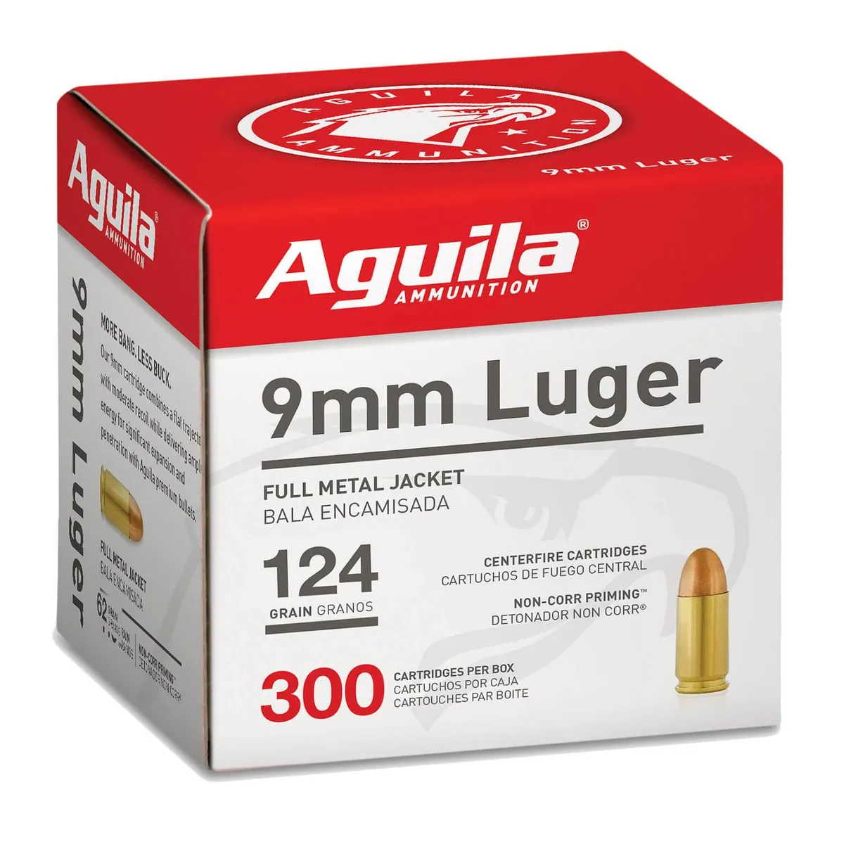 Full Metal jacket 124 gr 9mm Handgun Ammo - 300 Round Box