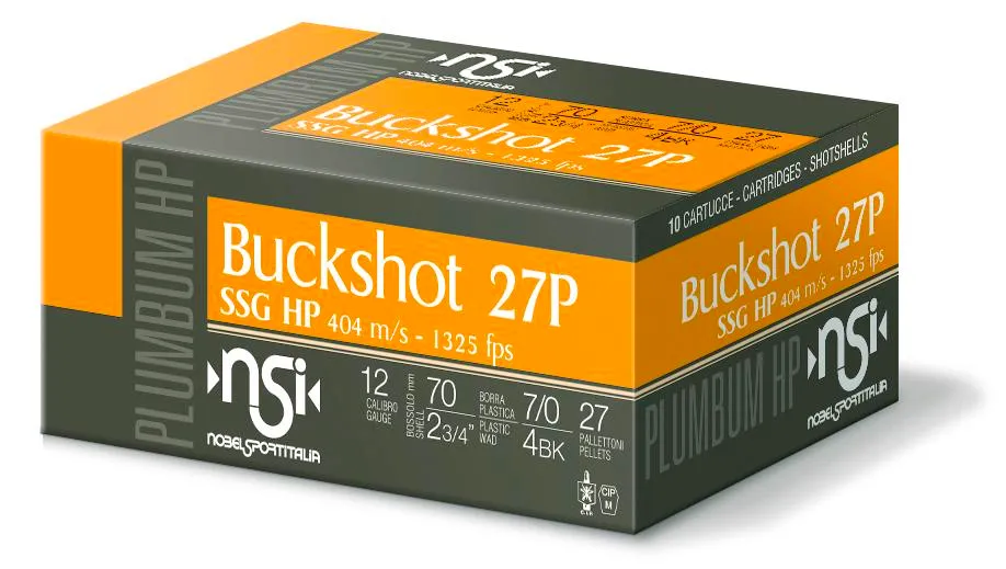 Plumbum HP #4 Buckshot 12 Gauge Shotgun Ammo - 10 Round Box