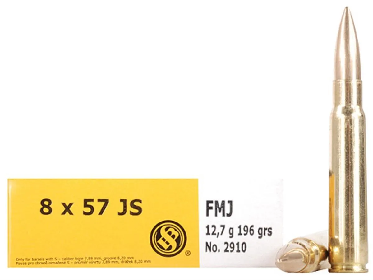 Full Metal 196 gr 8mm Mauser Rifle Ammo - 20 Round Box