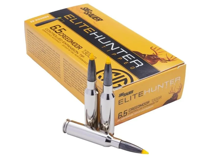 Elite Hunter Ballistic Tip 130 gr 6.5mm Creedmoor Rifle Ammo - 20 Round Box