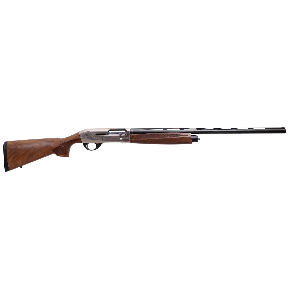 18i Deluxe 28" 4 Round 12 Gauge Semi Auto Shotgun - Nickel/Walnut