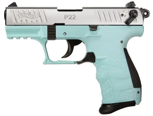 P22 Q 3.42" 10 Round 22 Long Rifle Pistol - Angel Blue/Stainless