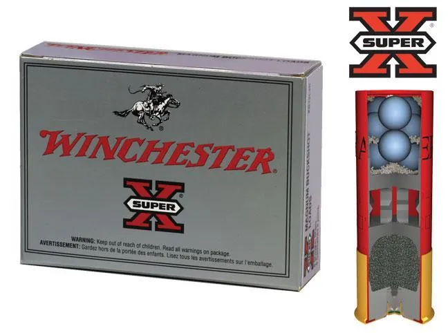 Super-X 2.75" #1 Buckshot 2.75" 12 Gauge Shotgun Ammo - 5 Round Box