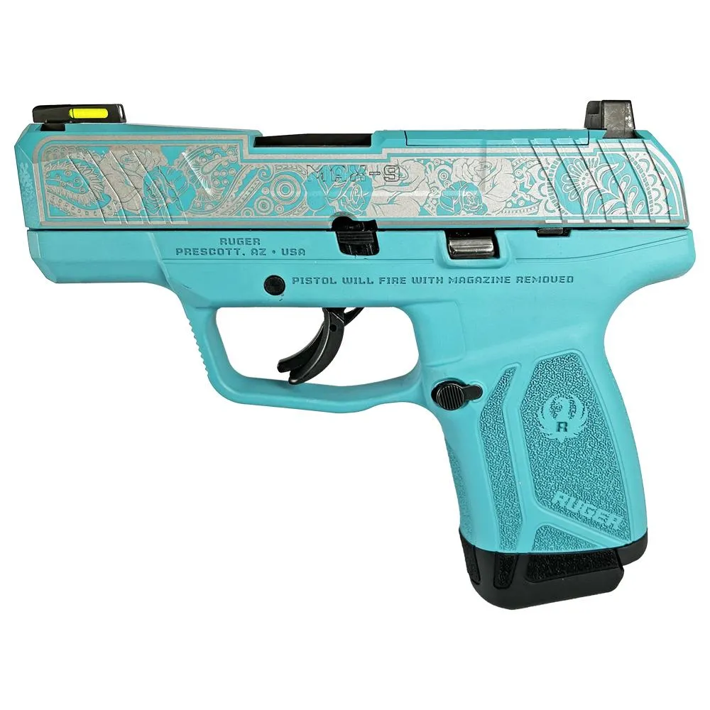 Max-9 Pro 3.2" 12 Round 9mm Pistol - Aztec Teal Engraved