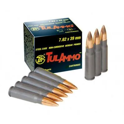 Steel Soft Point 124 gr 7.62 x 39mm Rifle Ammo - 1000 Round Case