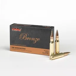 Bronze Full Metal Jacket 123 gr 7.62 x 39mm Rifle Ammo - 20 Round Box