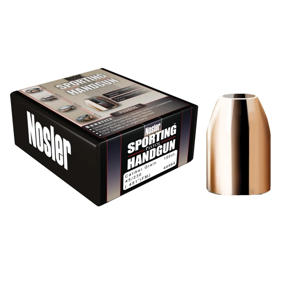 Sporting Pistol Jacketed Hollow Point 135 gr 10mm Handgun Bullets - 250 Round Box