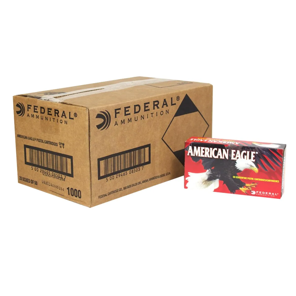 American Eagle Full Metal Jacket 110 gr 40 S&W Handgun Ammo - 1000 Round Case