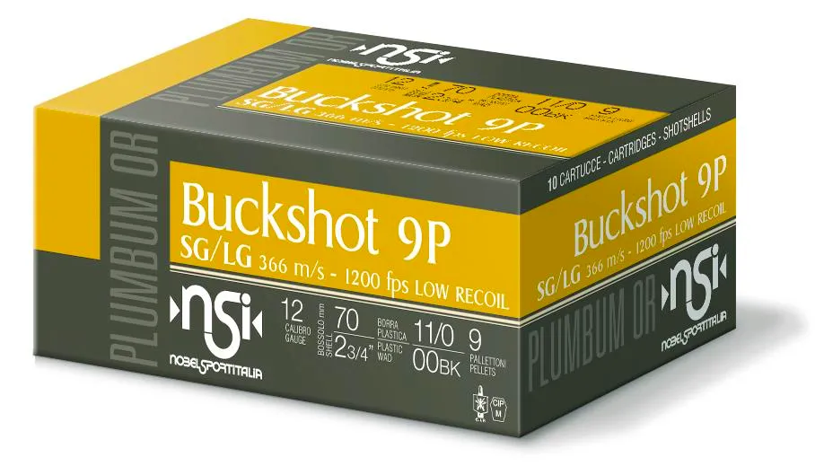 Plumbum OR 00 Buckshot 12 Gauge Shotgun Ammo - 10 Round Box