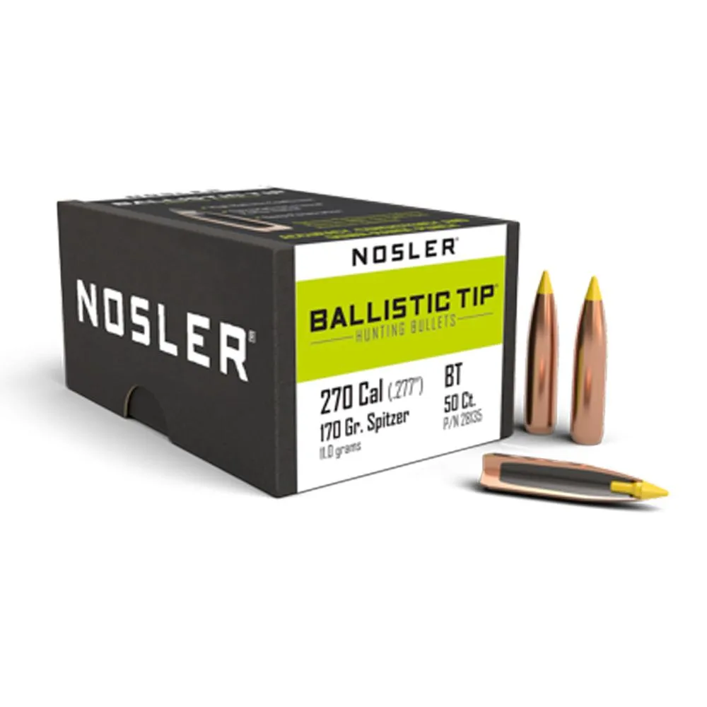 Ballistic Tip Hunting Spitzer 170g 270 Caliber Bullets - 50 Round Box