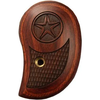 Engraved Star Textured Gun Grip for Derringer - Rosewood