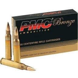 Bronze Full Metal Jacket 123 gr 7.62 x 39mm Rifle Ammo - 20 Round Box