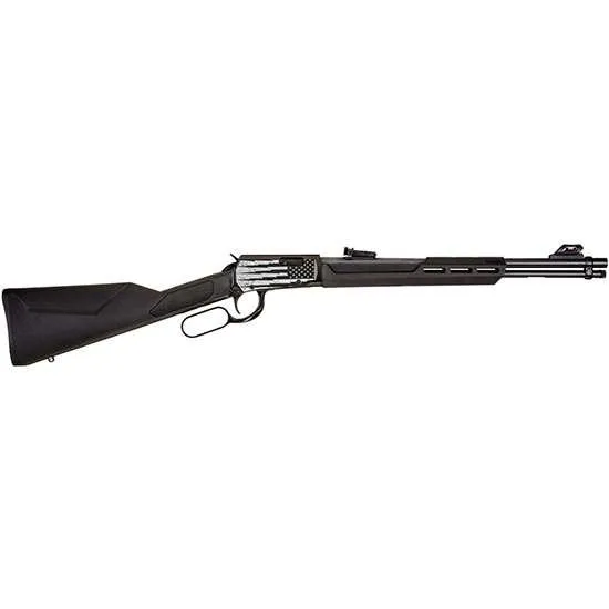 Rio Bravo US Flag 18" 15 Round 22 Long Rifle Lever Action Rifle - Black