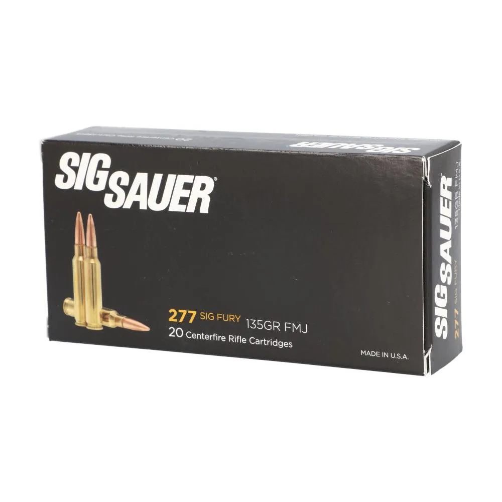 Elite Ball Full Metal Jacket 135 gr 277 SIG Fury Rifle Ammo - 20 Round Box