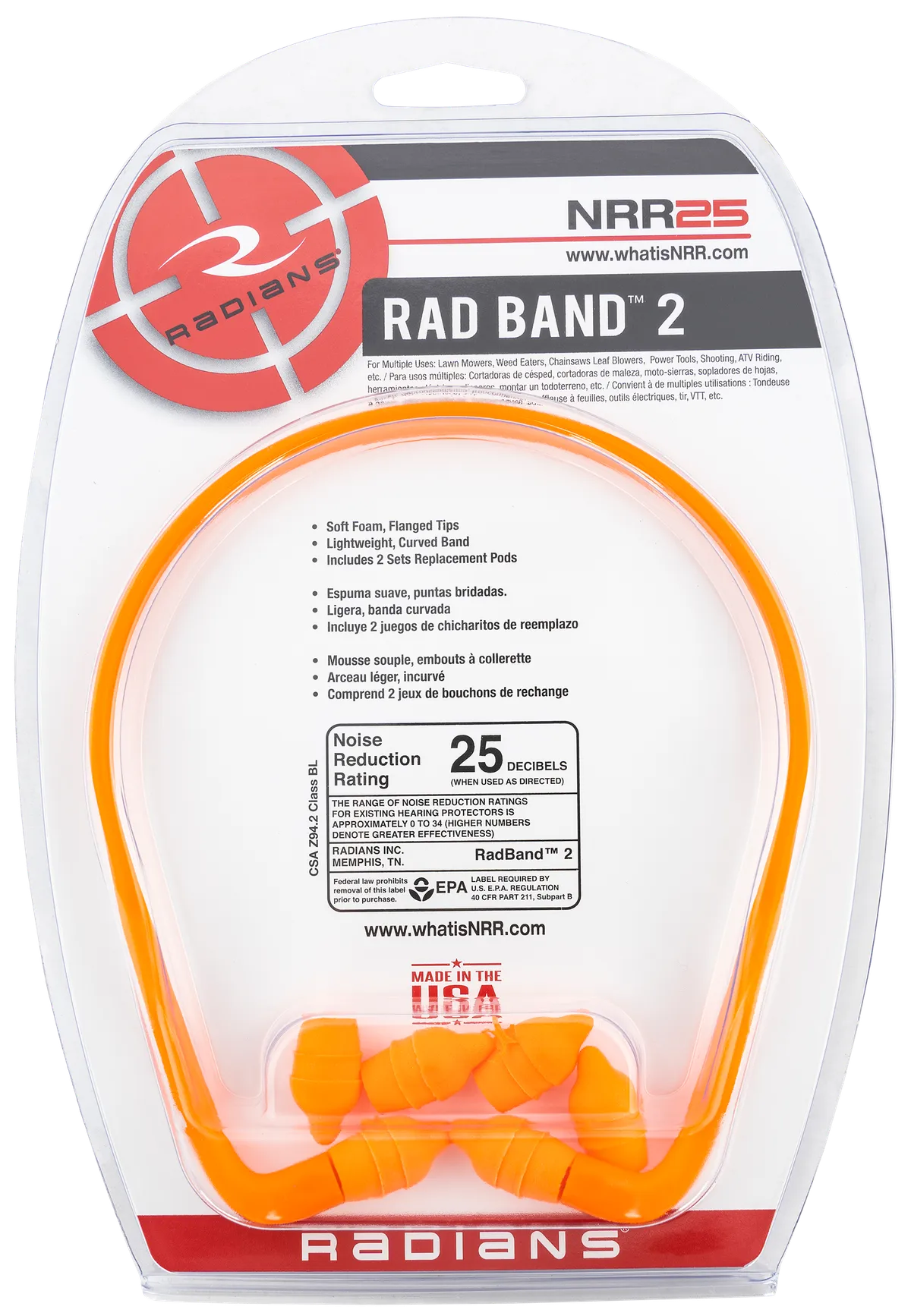 Rad-Band 2 25 dB Behind-the-Neck Ear Buds