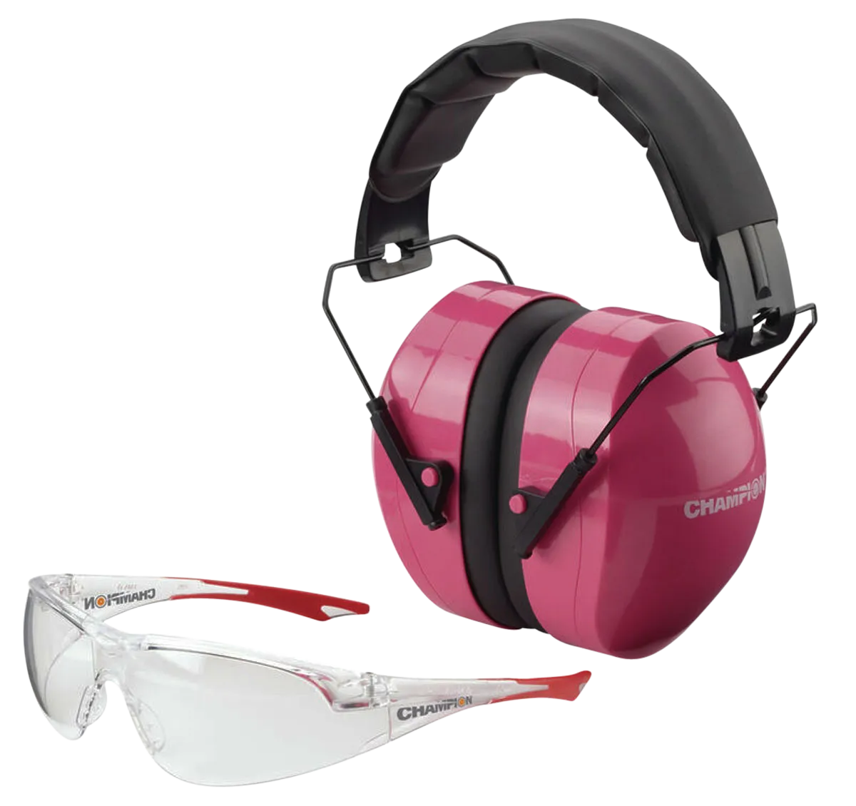 Eyes & Ears Combo 26 dB Over-the-Head Earmuffs and Safety Glasses