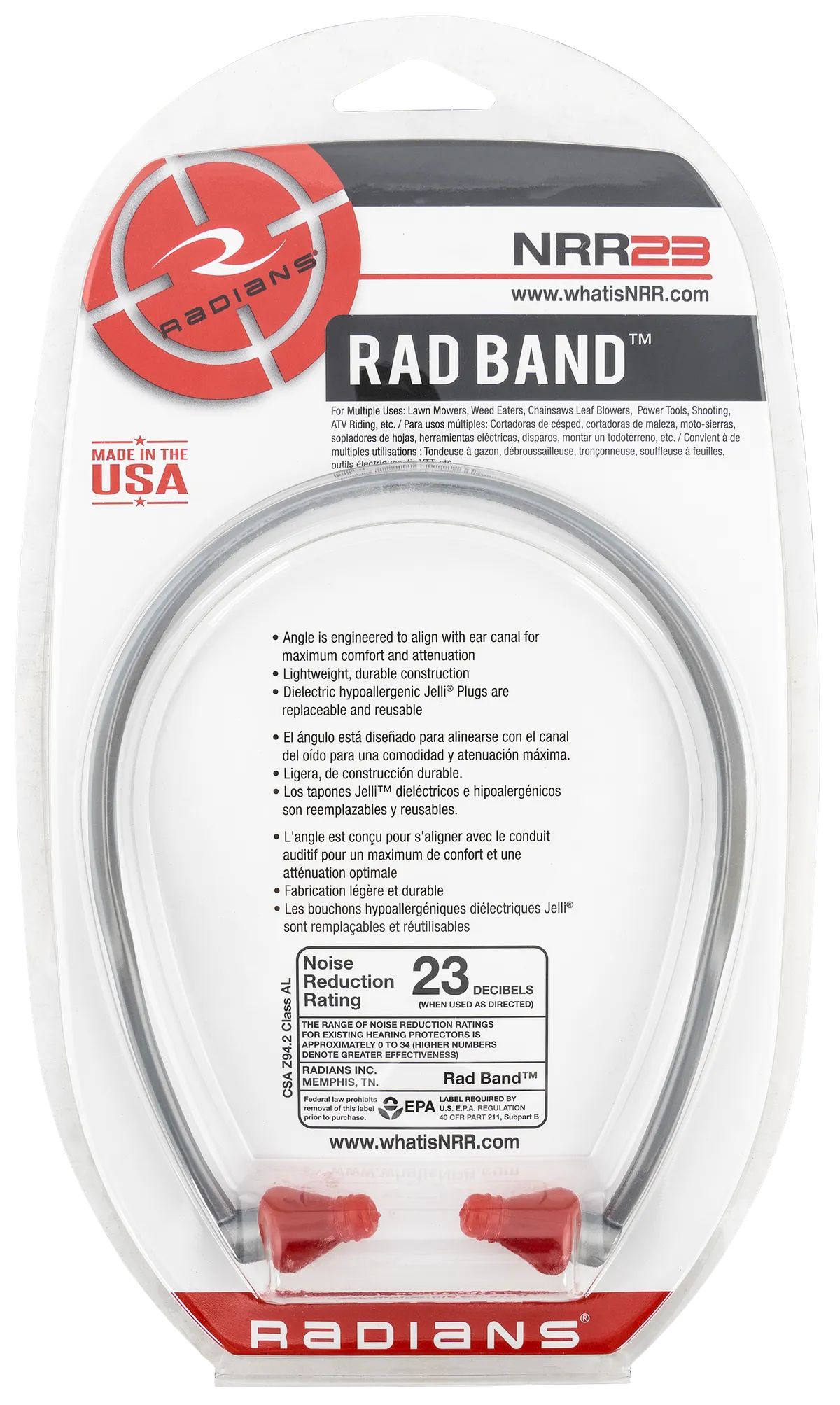 Rad-Band 23 dB Behind-the-Neck Ear Plugs