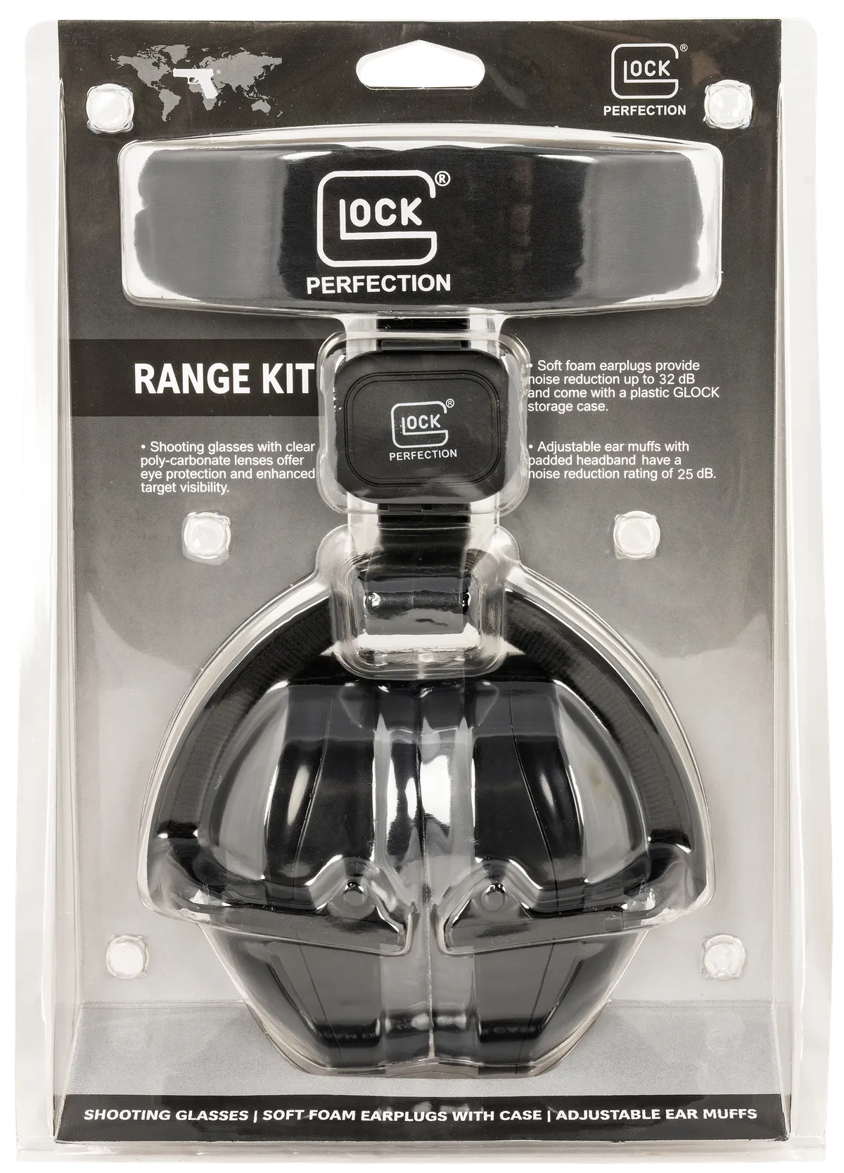 Range Kit Over-the-Head Earmuffs and Safety Glasses