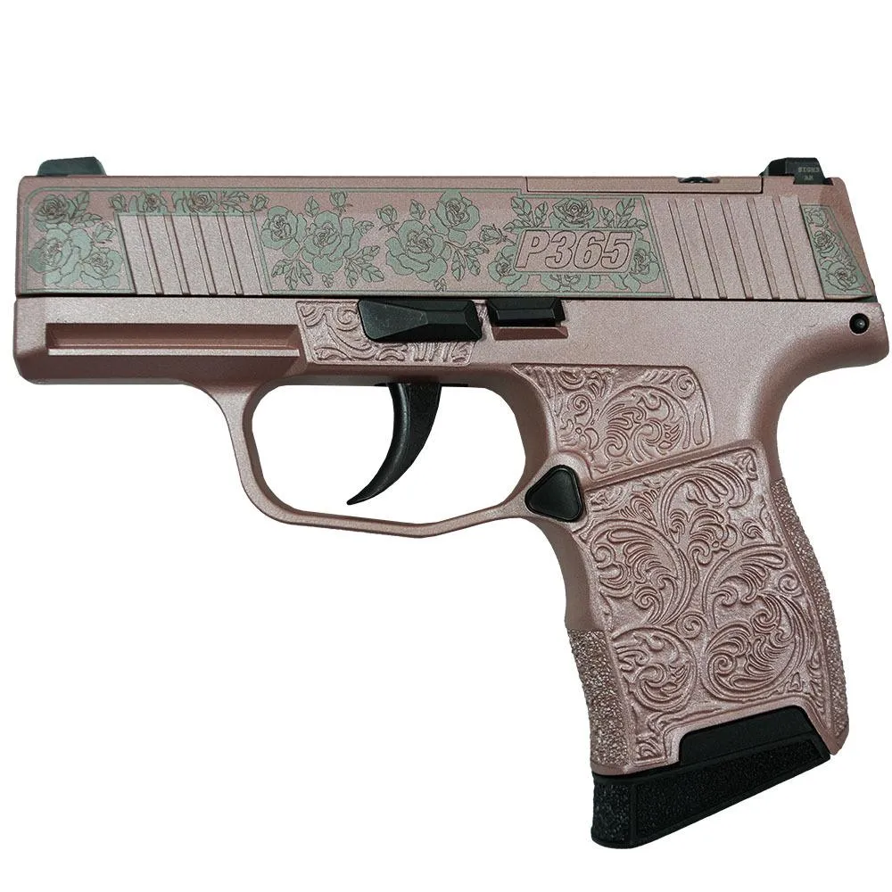 Exclusive P365 Guns & Roses Optic Ready 10 Round 9mm Pistol - Rose Gold