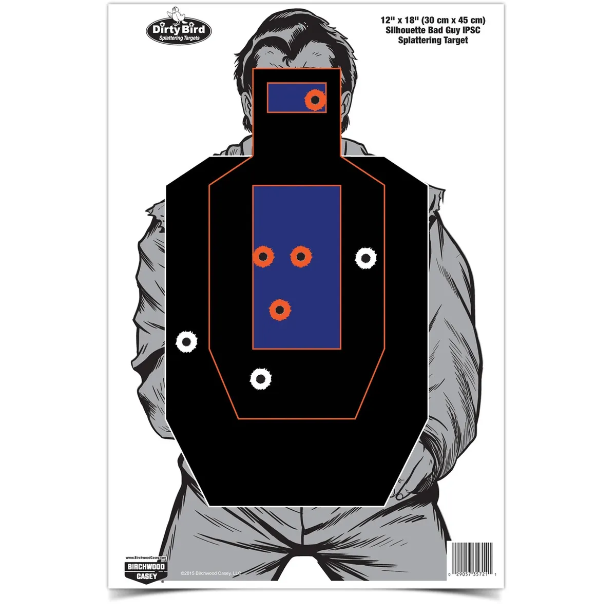 Dirty Bird 12 x 18 Bad Guy IPSC Target - 8 Pack