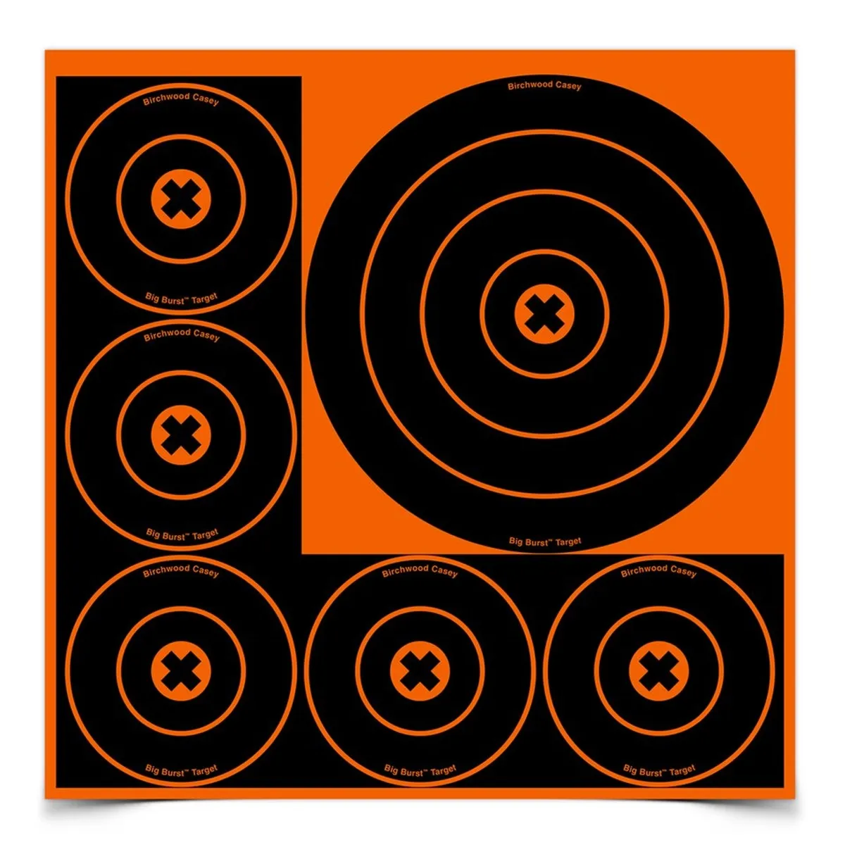 Big Burst 8 Inch and 4 Inch Bull's-Eye Target- 3 Sheets