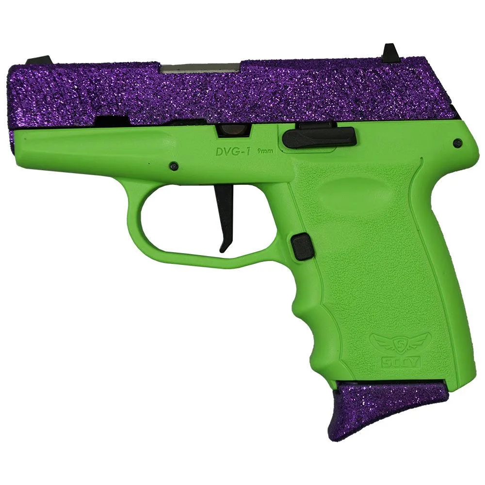 DVG 1 3.1" 10 Round 9mm Luger Pistol - Glitter Royal Purple/Lime