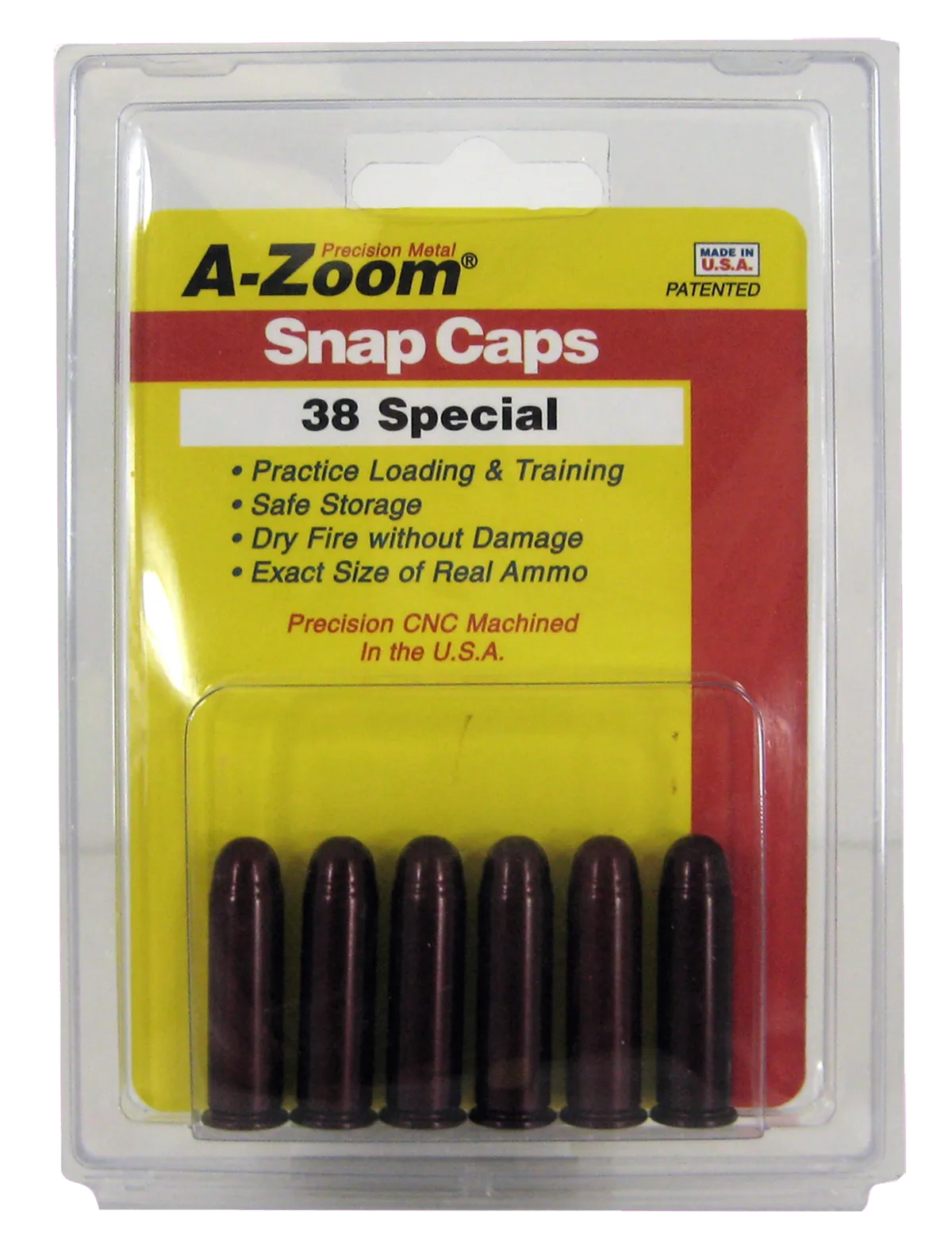 Revolver Training Aluminum 38 Special Snap Caps - 6 Pack