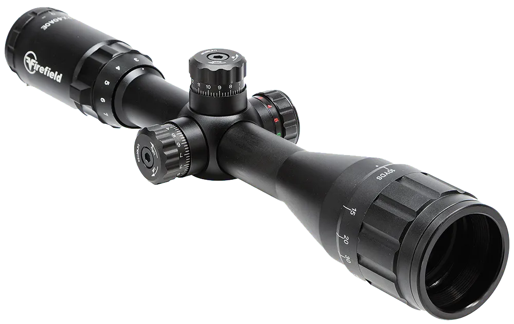 Tactical 3-12x 40mm AO Rifle Scope - Matte Black - Illuminated Mil-Dot