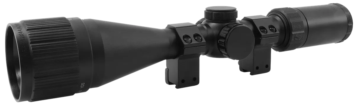 Outlook 4-12x 40mm AO Air Rifle Scope - Matte Black - Dual Illuminated Mil-Dot