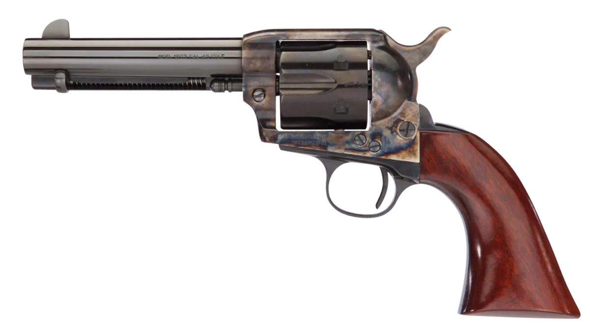 1873 Cattleman Gunfighter 4.75" 6 Round 45 Long Colt Revolver - Color Case Hardened/Walnut