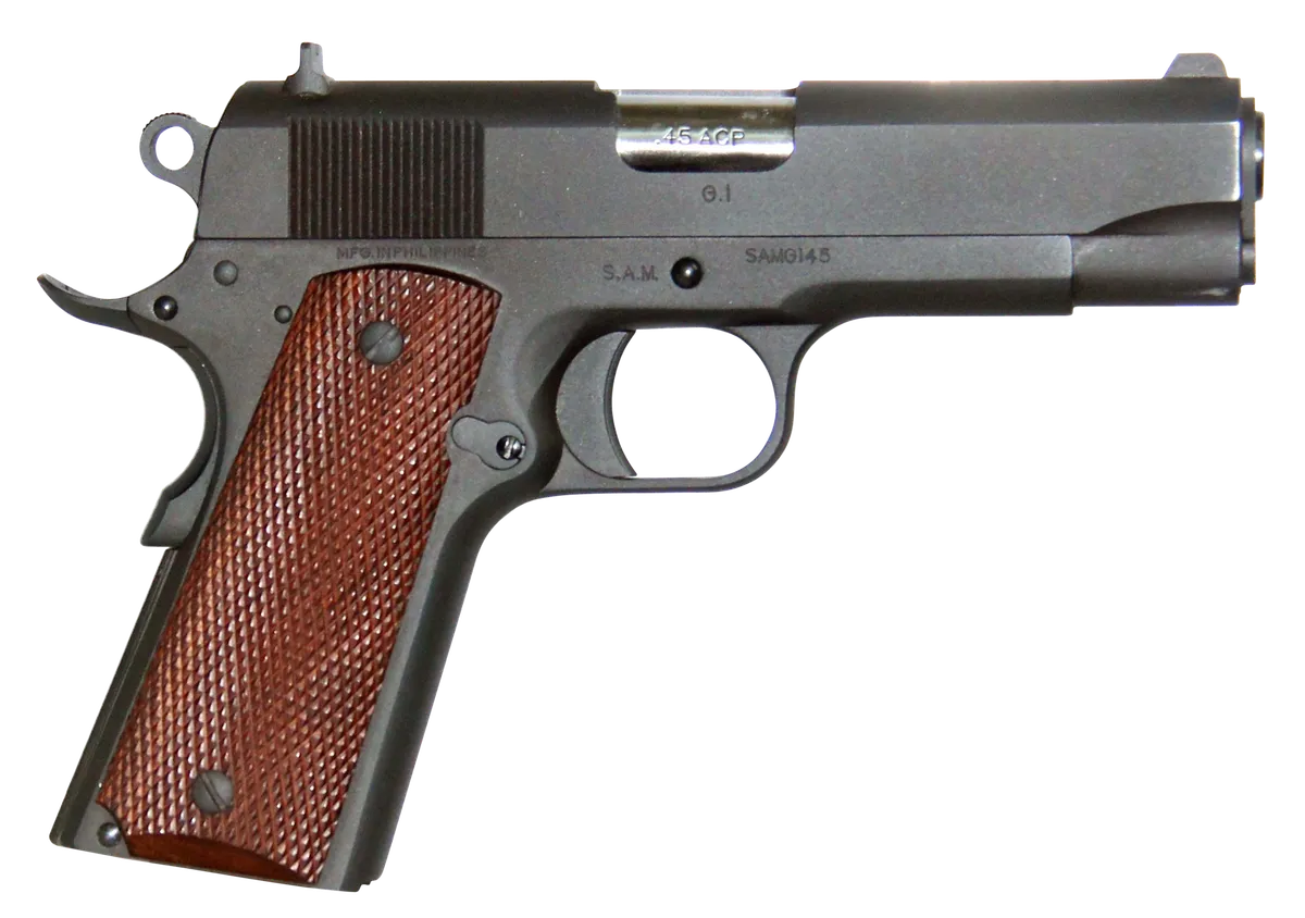 GI 4.25" 8 Round 45 ACP Pistol Matte Black/Wood