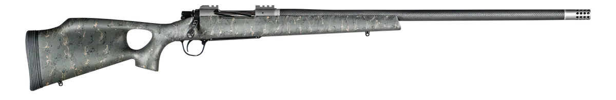 Summit TI Thumbhole 26" 3 Round 7mm Remington Magnum Bolt Action Rifle - Green/Tan