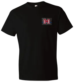POW Blue Line Cotton Short-Sleeved Semi-Fitted T-Shirt