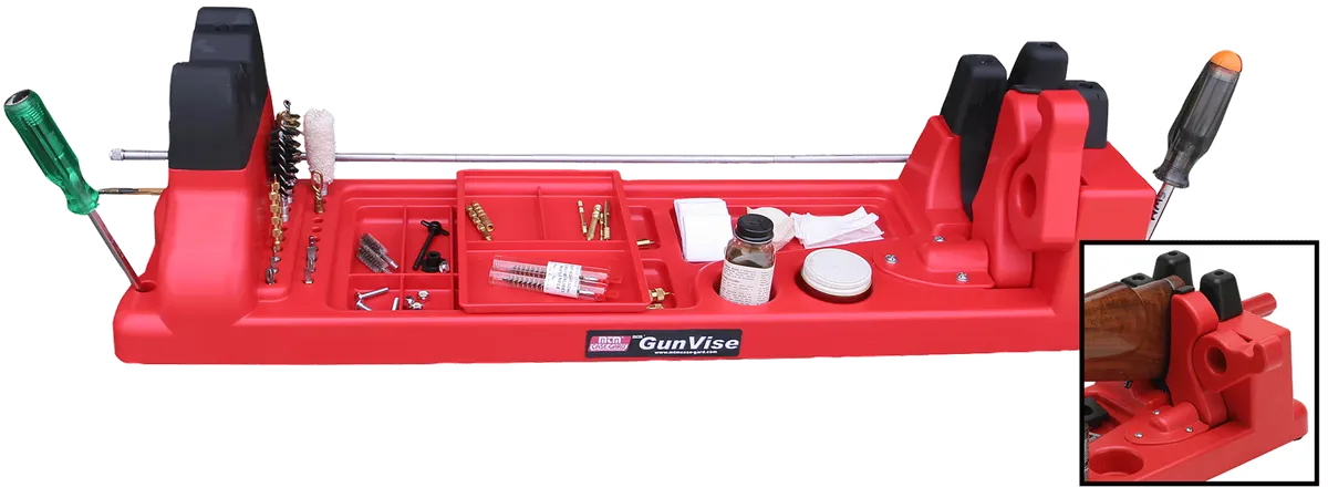 Gun Vise Rifle/Shotgun Cleaning Kit - Red