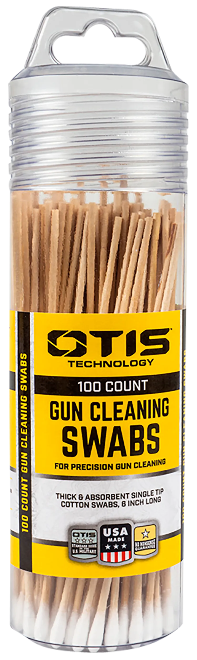 6 Inch Gun Cleaning Swabs - 100 Count