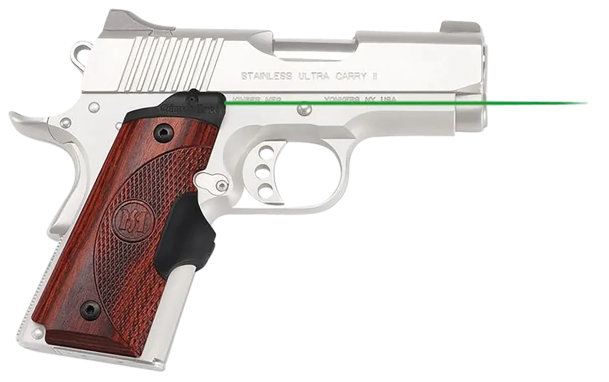 Master Series Lasergrips Rosewood 5mW Green Laser Sight - 1911 Compact