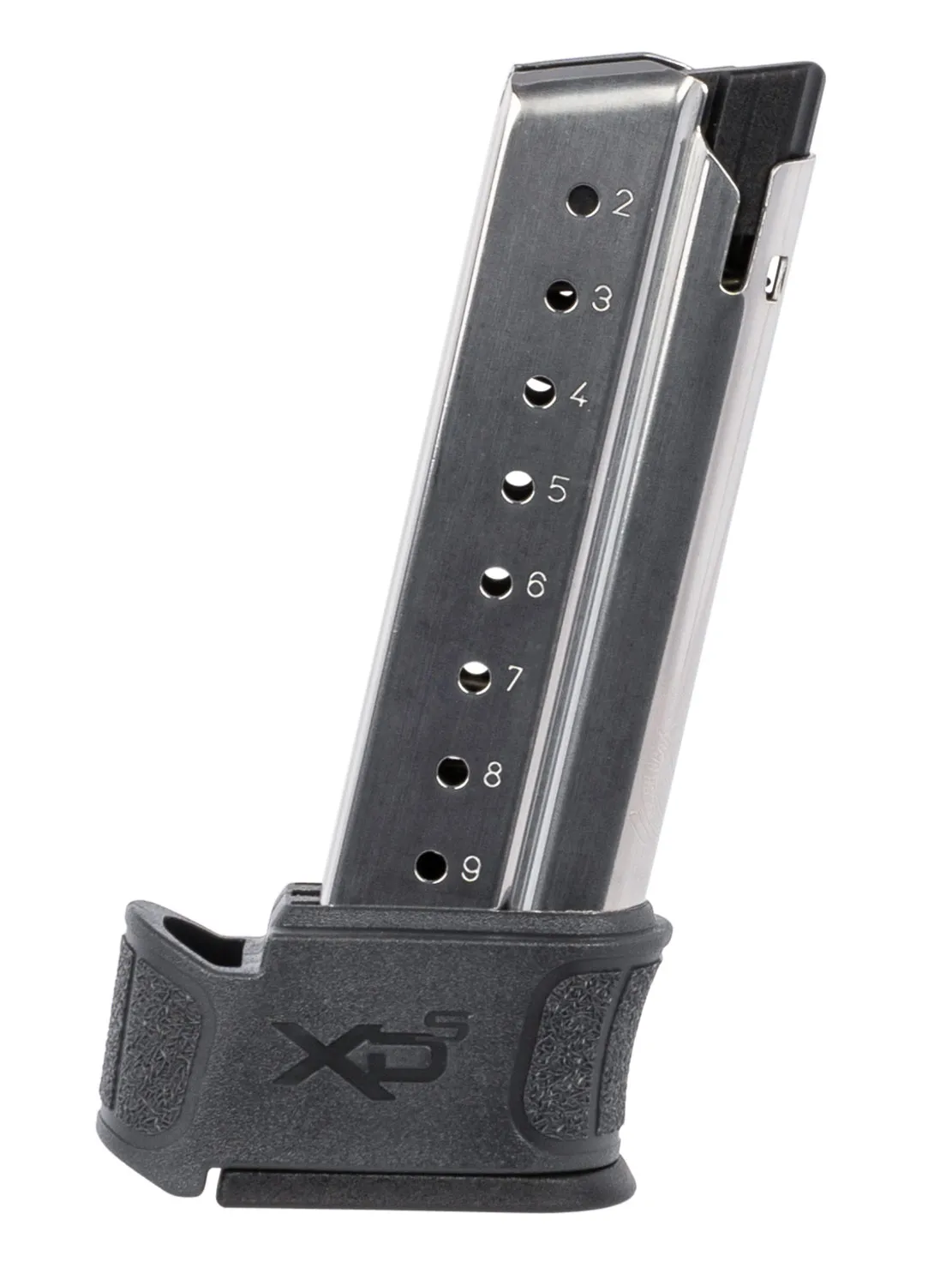 XD-S Mod2 9 Round 9mm Magazine - Stainless/Gray