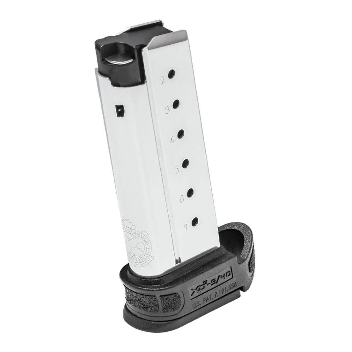 XD-S Mod2 7 Round 40 S&W Magazine - Stainless/Black