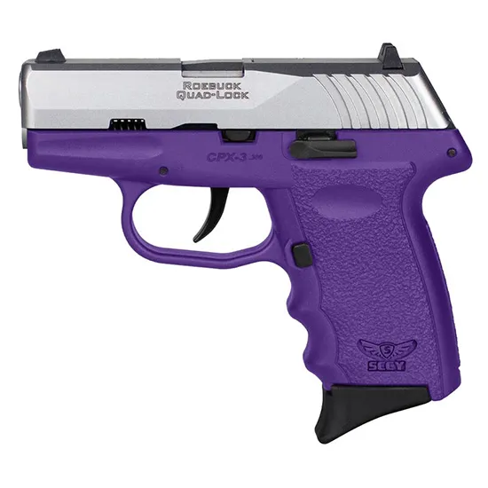 CPX-3 3.1" 10 Round 380 ACP Pistol - No safety - Purple/Stainless