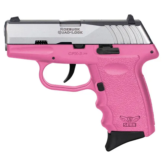 CPX-3 3.1" 10 Round 380 ACP Pistol - No safety - Pink/Stainless