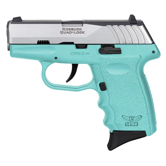 CPX-3 3.1" 10 Round 380 ACP Pistol - No safety - SCCY Blue/Stainless