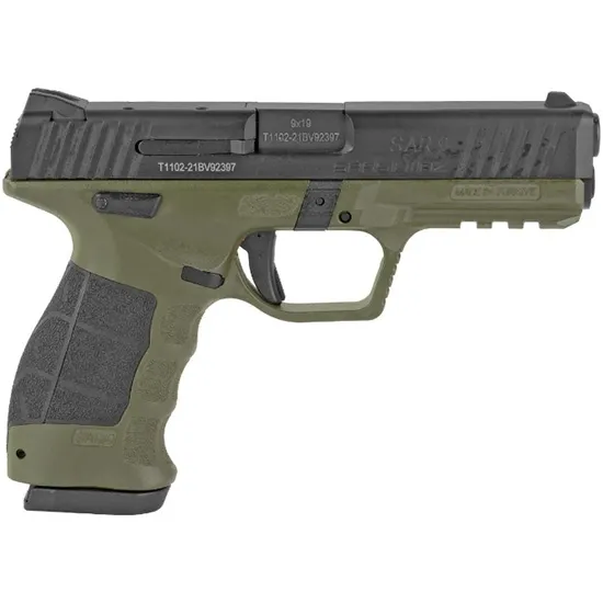 SAR9 4.4" 17 Round 9mm Pistol - OD Green