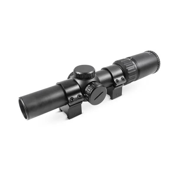 OPTI-Speed 1-4x 24mm Bow Scope - Matte Black Anodized - Illuminated BDC