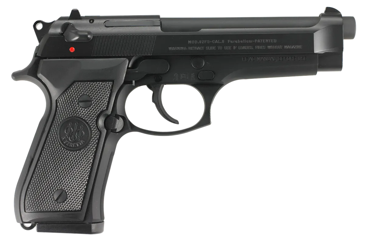 92FS 4.9" 10 Round 9mm Pistol - Black - CA Compliant - USA Made