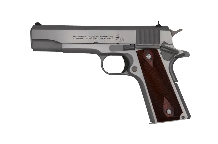 1911 Government 5" 9 Round 38 Super Pistol - Stainless